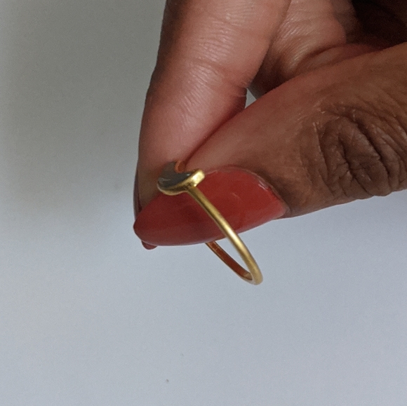 NWT Madewell Crescent Moon Ring Size 8 - Picture 10 of 11
